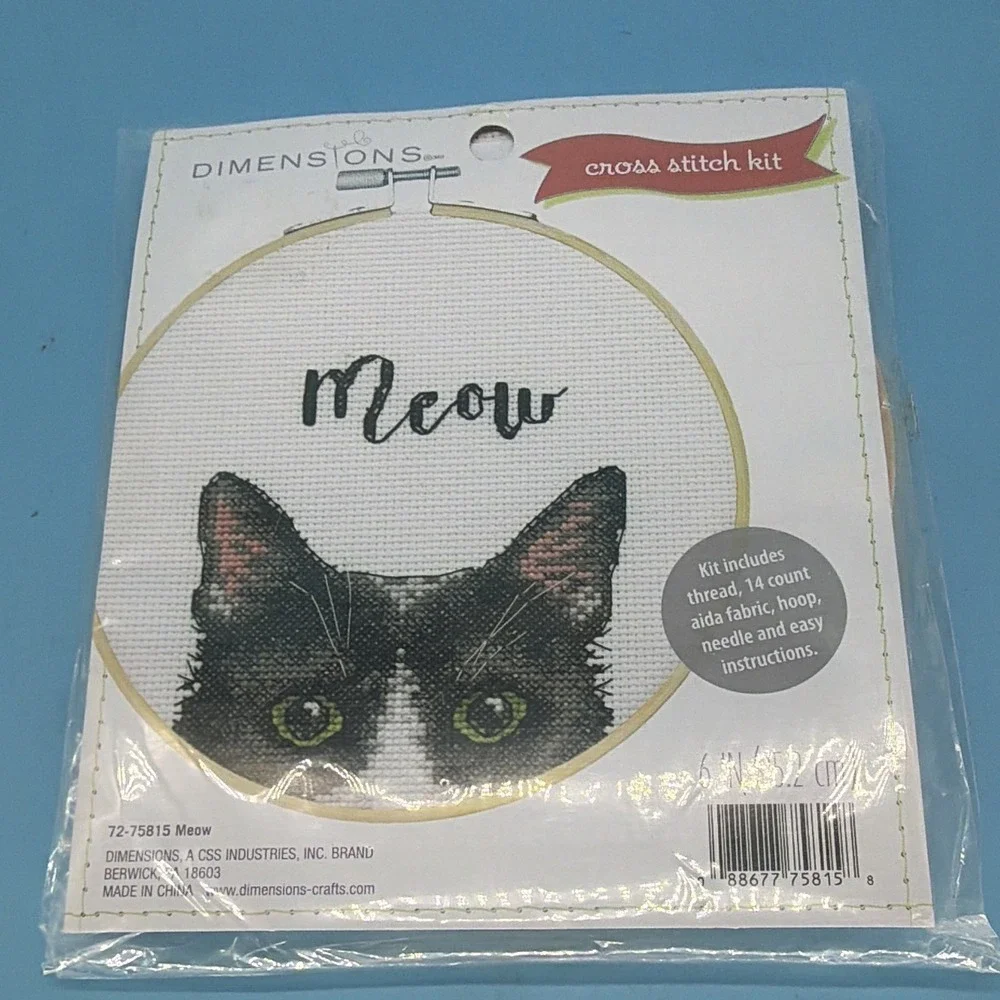 Crafting Lot Macrame Wall Hanging Kit 3 Cross Stitch Kits.